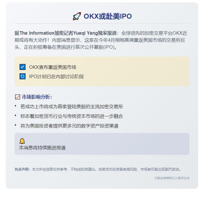 OKX或赴美IPO