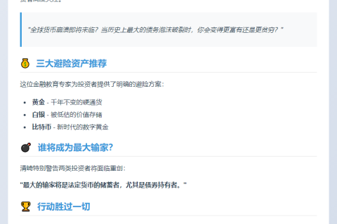 大佬Kiyosaki再次喊话持有BTC