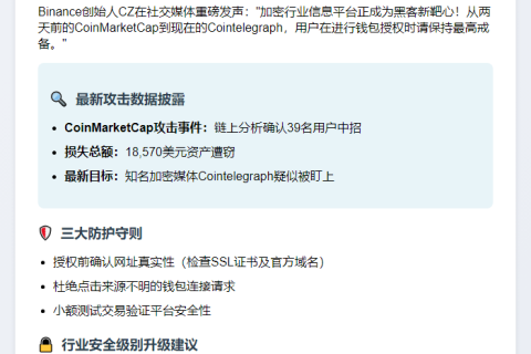 CZ警告：黑客紧盯加密网站，钱包授权需谨慎