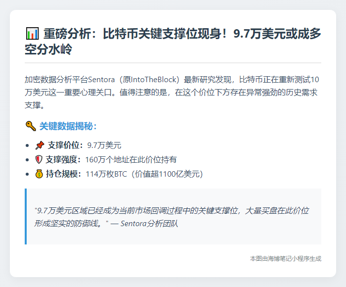 9.7万美元或成BTC关键支撑