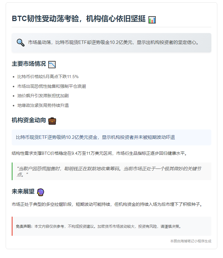 BTC韧性受动荡考验，机构信心依旧坚挺