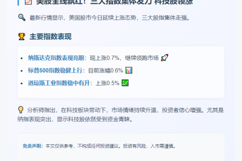 美股上扬 纳指涨0.7%