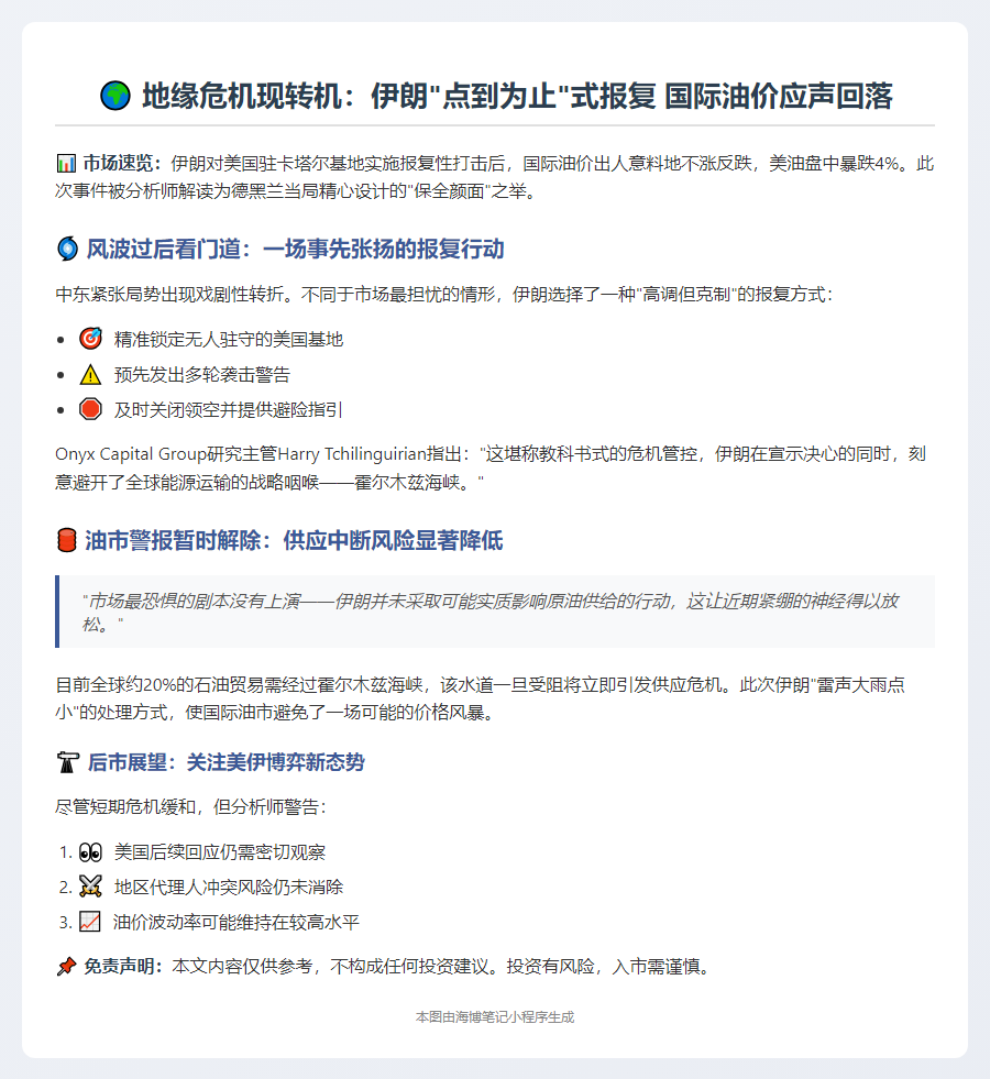 伊朗原油未受袭 分析师称出口无忧