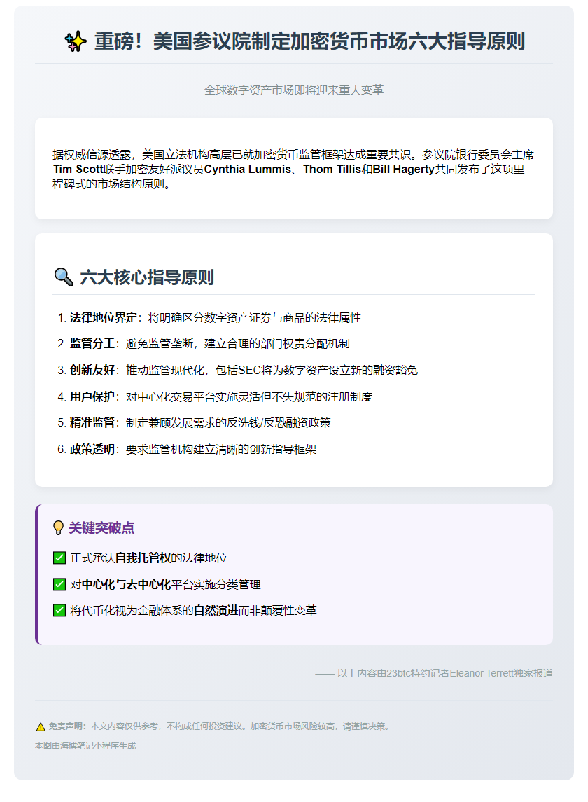 美参议院发布加密市场新规