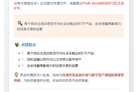 "NYSE申请推出Truth Social加密ETF"