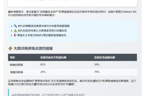 美债市场动荡成最大风险