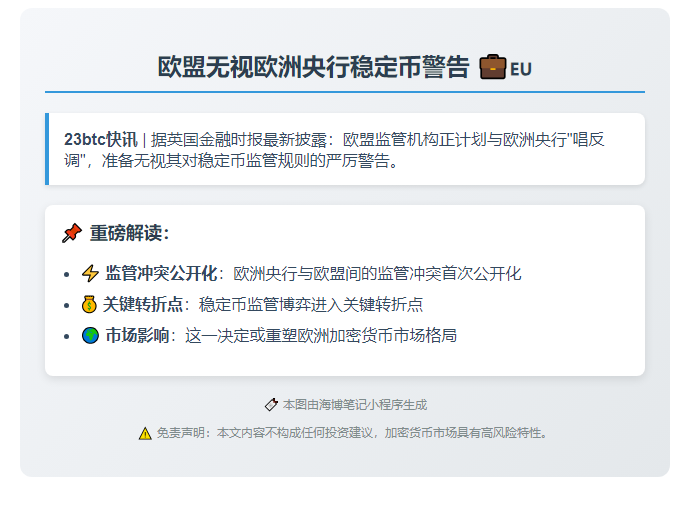 欧盟无视欧洲央行稳定币警告