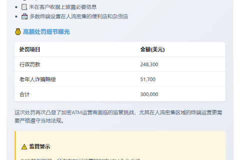Coinme被罚30万违反加州ATM法规