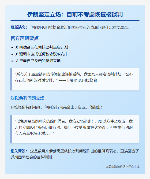 伊朗外长称无核谈判重启计划