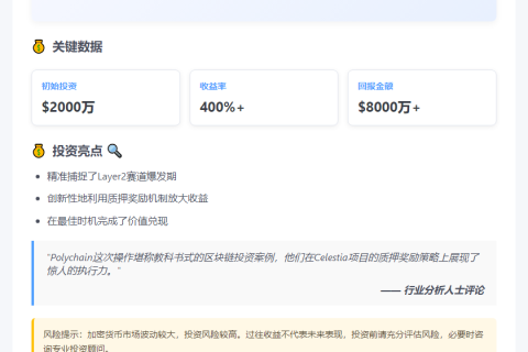 Polychain出售Celestia奖励获利超8000万