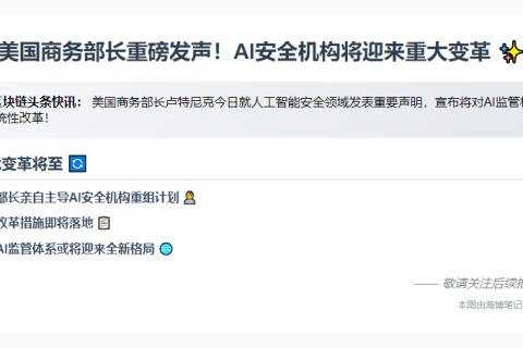 美商务部长谈AI机构改革
