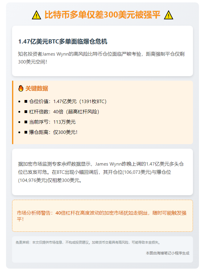 比特币多单差300美元被强平