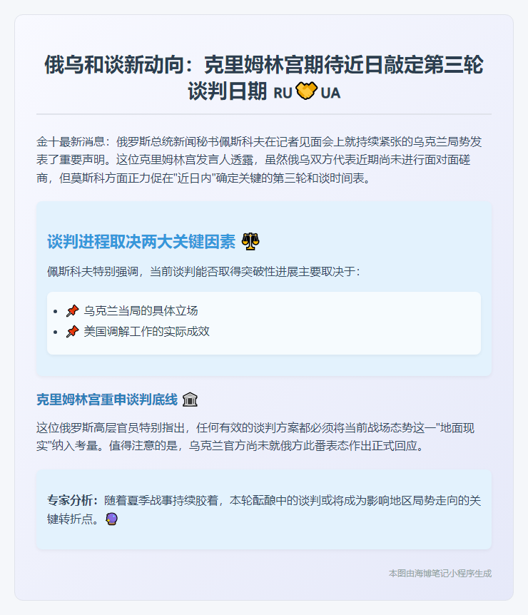 俄希望近日敲定第三轮俄乌谈判