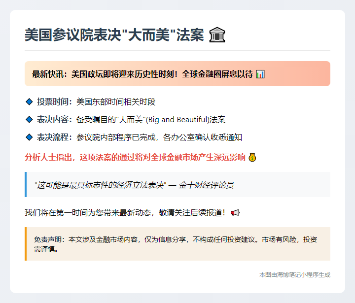 参议院6月30日表决