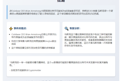 马斯克回应比特币或成储备货币