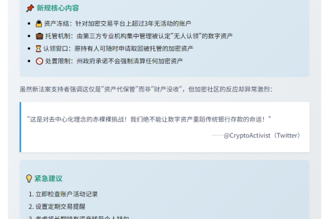 加州拟接管无人认领加密资产