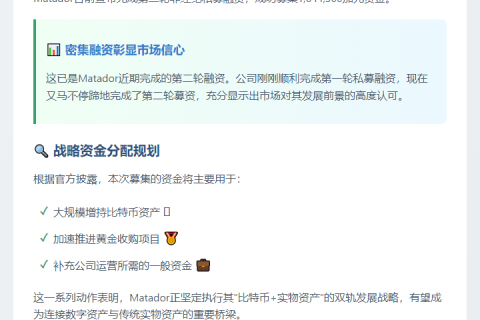 "Matador融资164万加元购比特币"