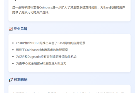Base网络上线cbXRP与cbDOGE
