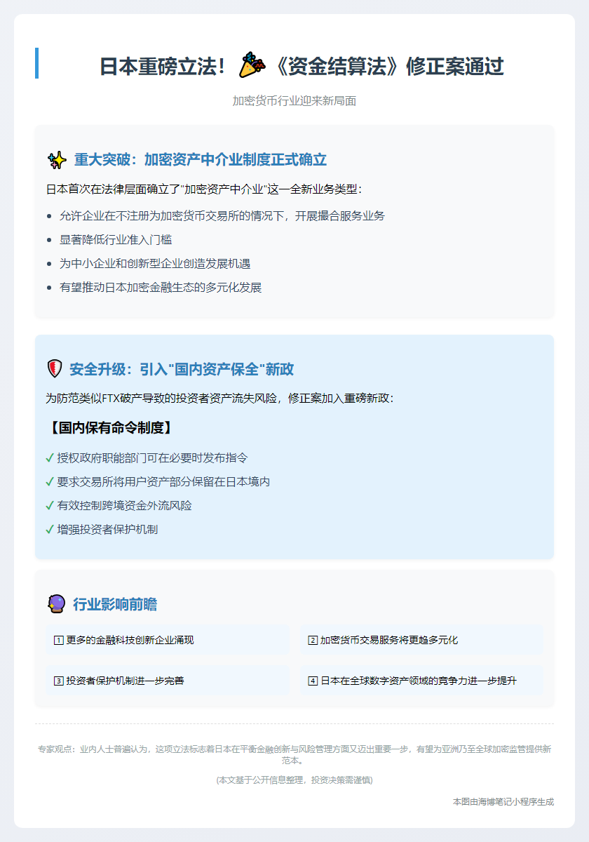 日本通过加密资产中介新法