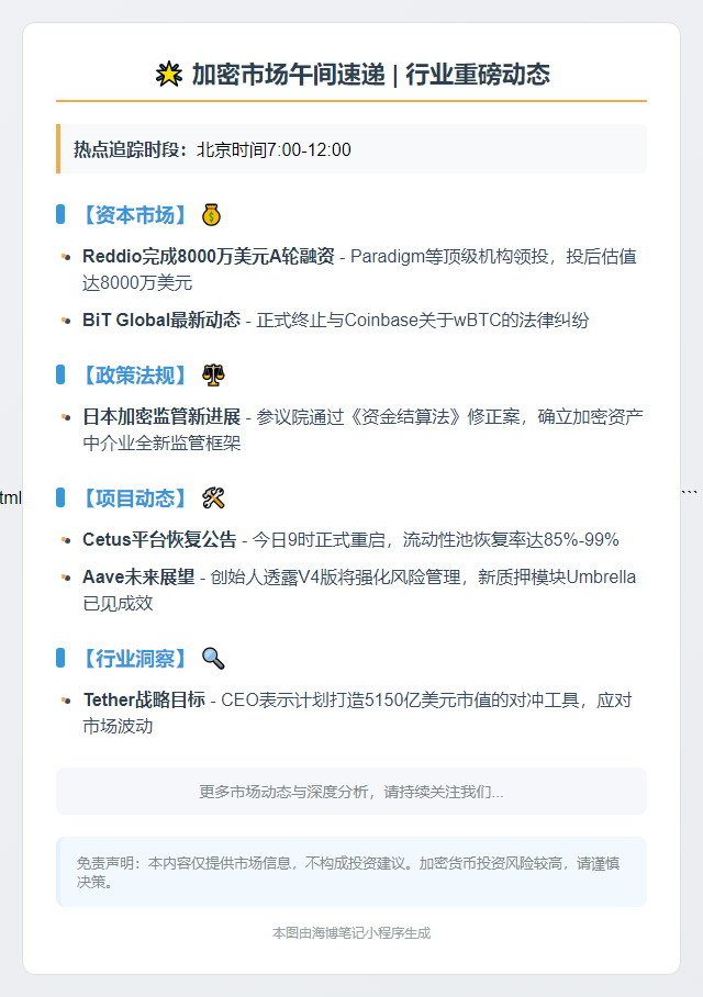 12:0023btc午报：6月8日关键动态速览