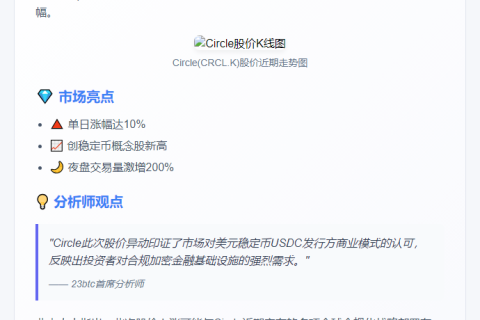 CRCL.K美股夜盘大涨10%
