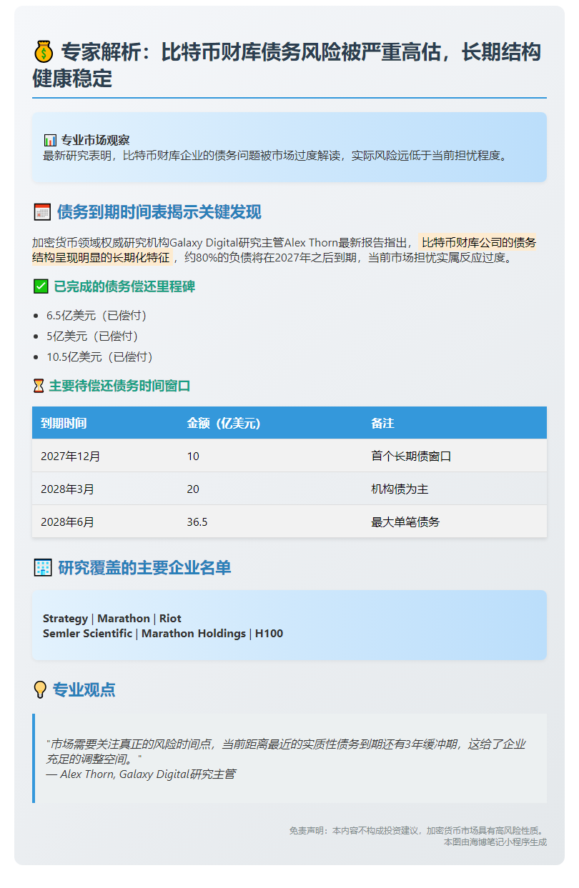 比特币财库债务风险被夸大，超2年到期