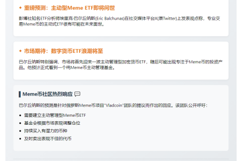 "Meme ETF或明年问世"