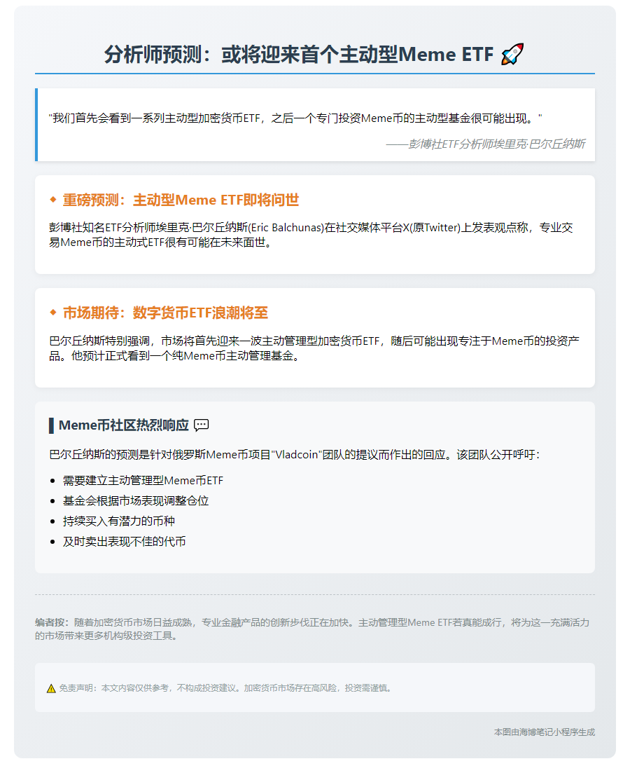 "Meme ETF或明年问世"