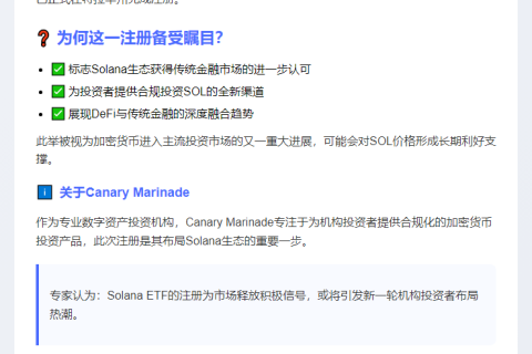 “Canary Solana ETF注册特拉华州”