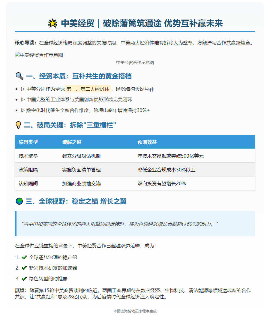 钟声：中美经贸互补共赢