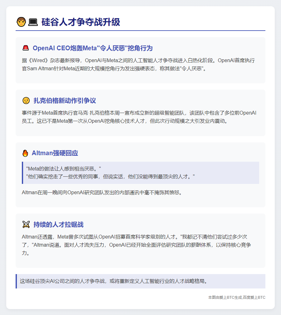 Sam Altman怒斥Meta恶意挖角