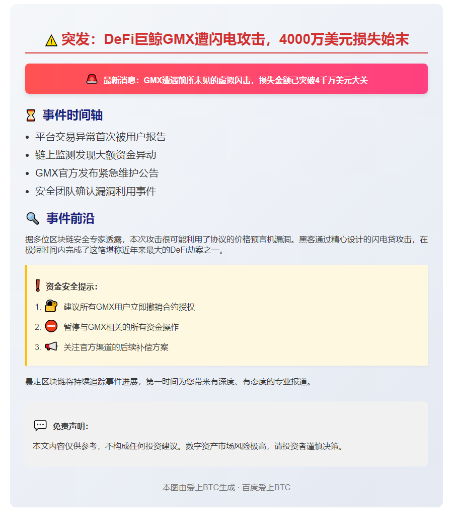 GMX遭黑客攻击 损失4000万美元