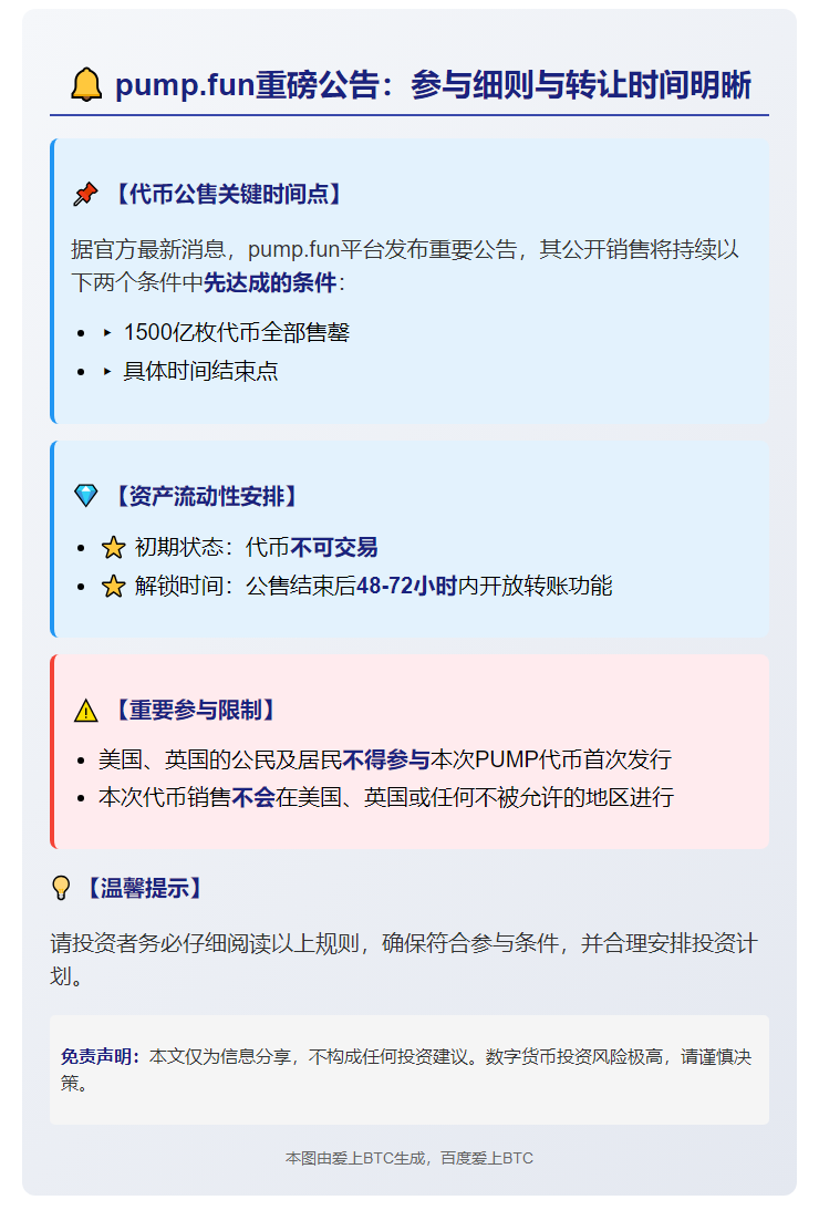 pump.fun公售48-72小时后可转让