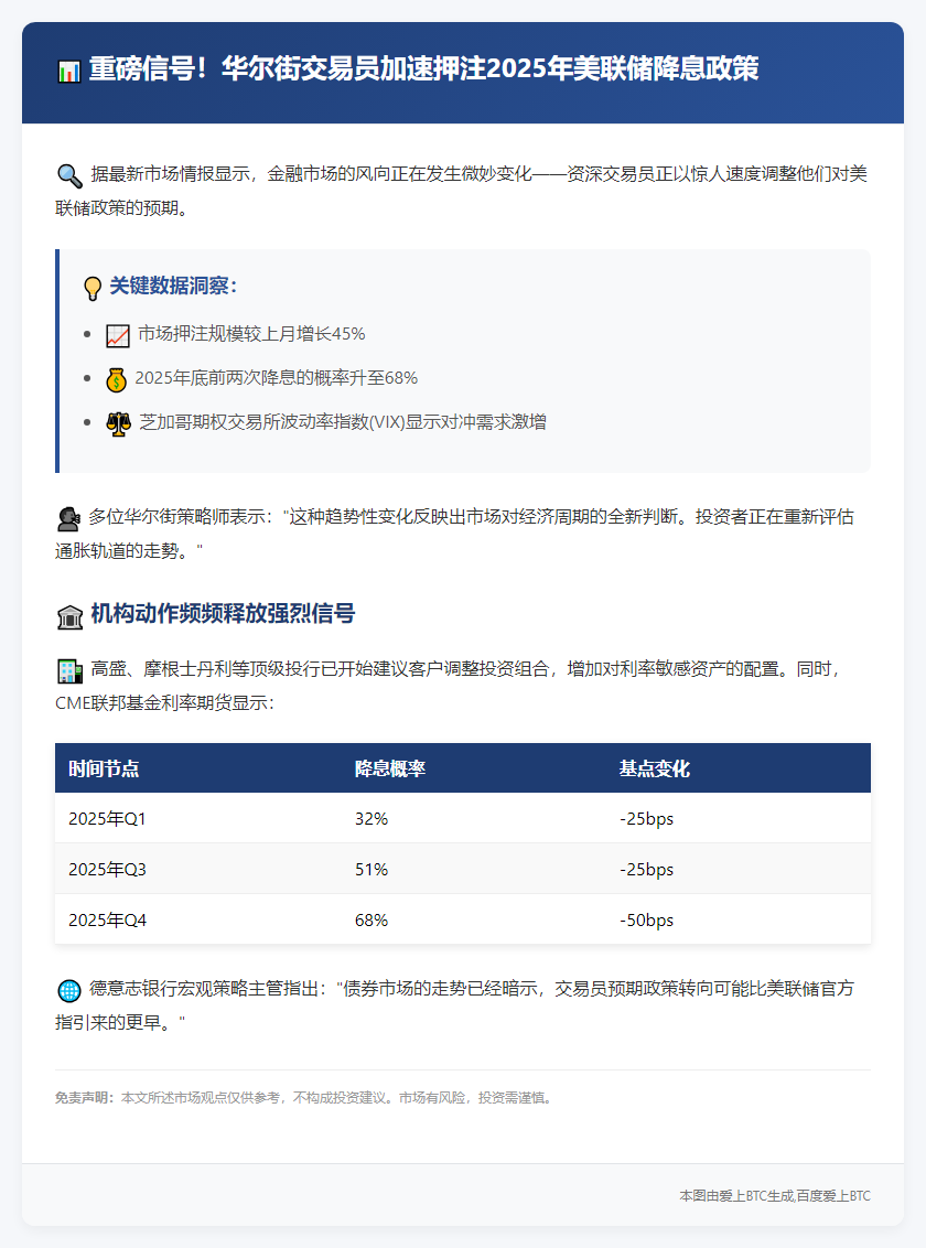 交易员押注美联储2025年前降息至少两次