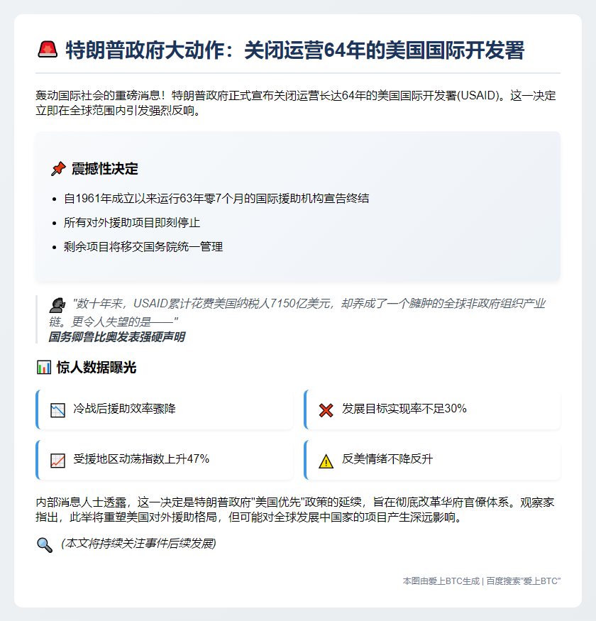 特朗普关停美国国际开发署