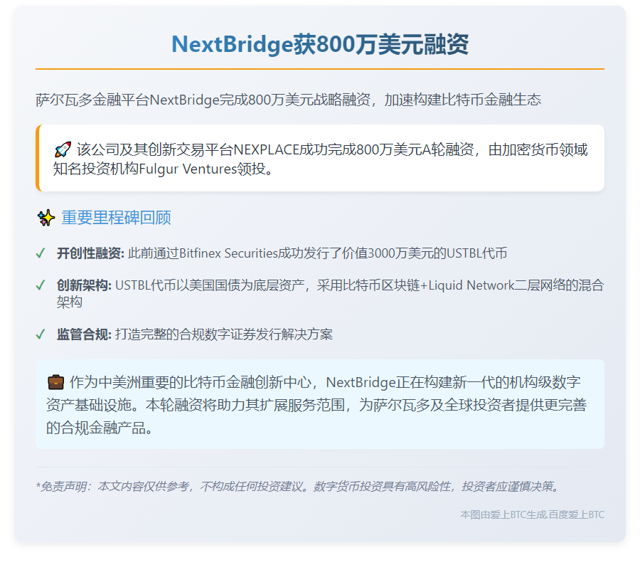 NextBridge获800万美元融资，Fulgur领投
