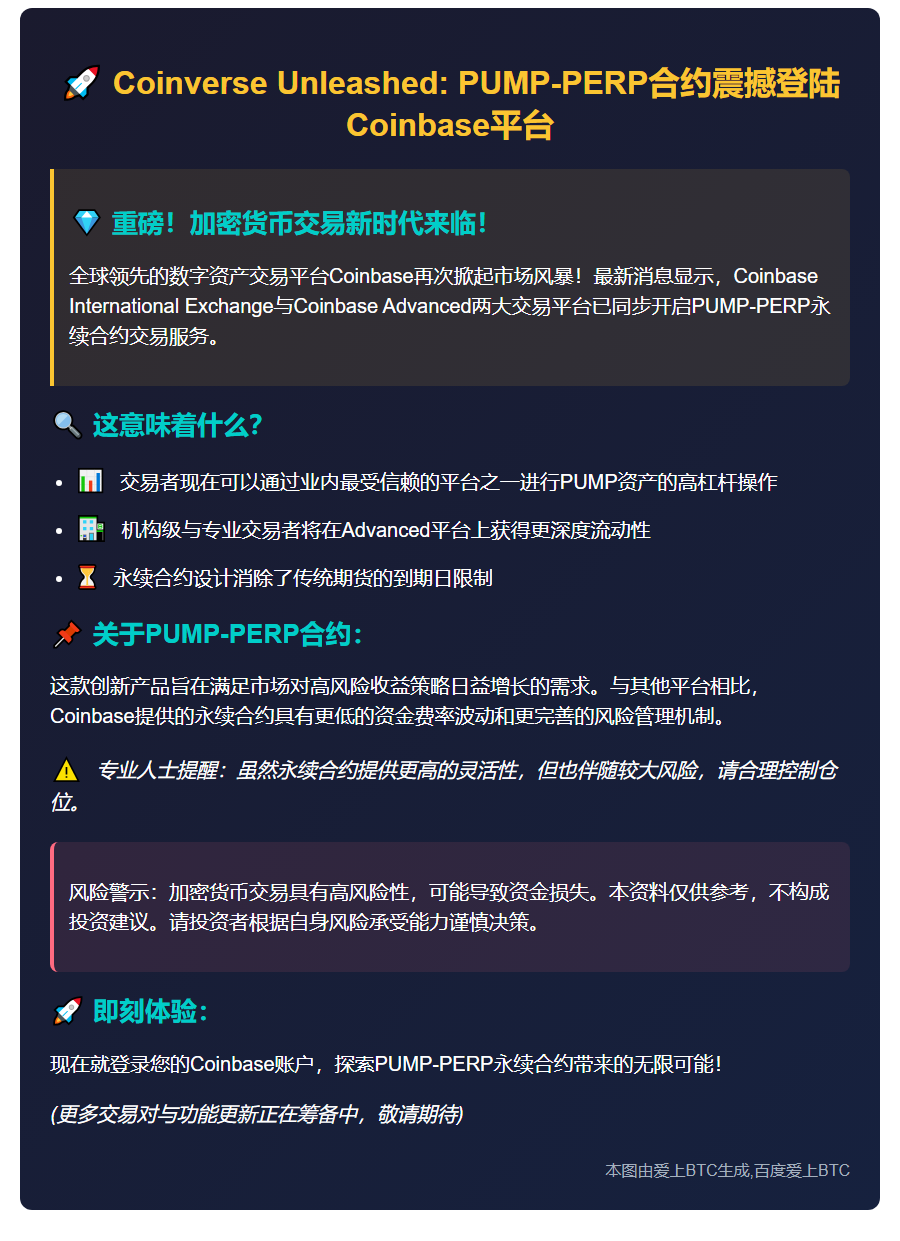 Coinbase新增PUMP永续合约