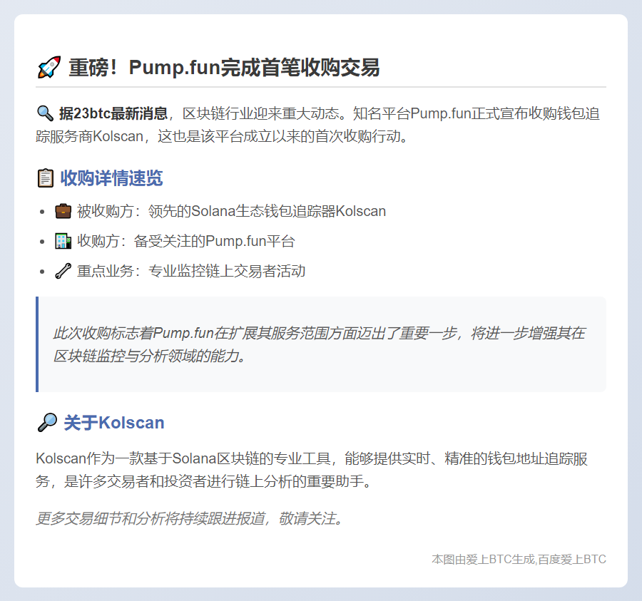 Pump.fun收购钱包追踪器Kolscan