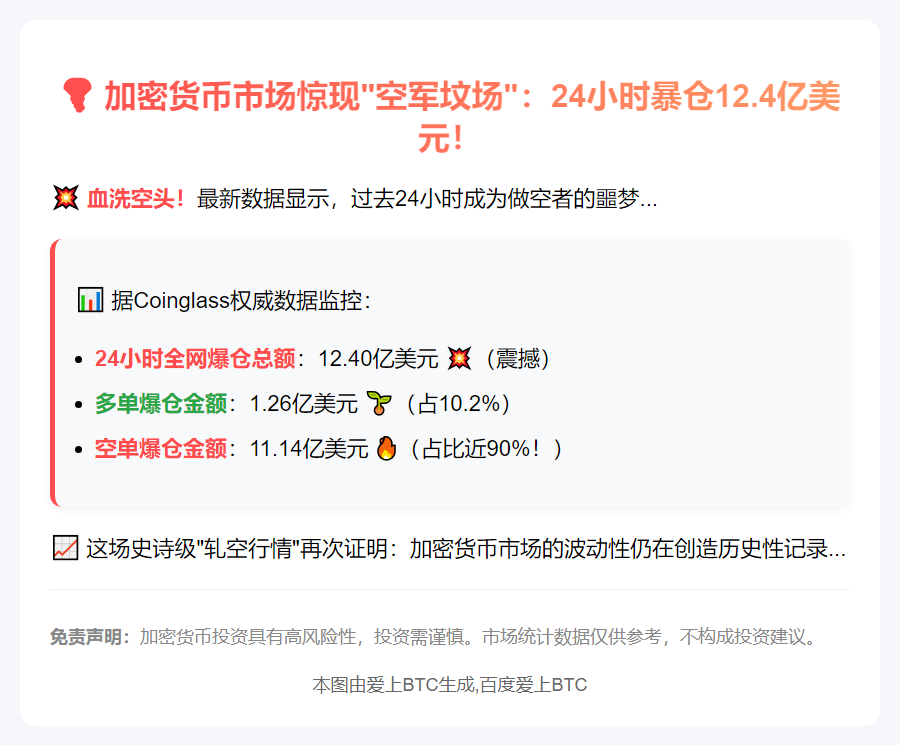 24小时爆仓12.4亿，空单重创