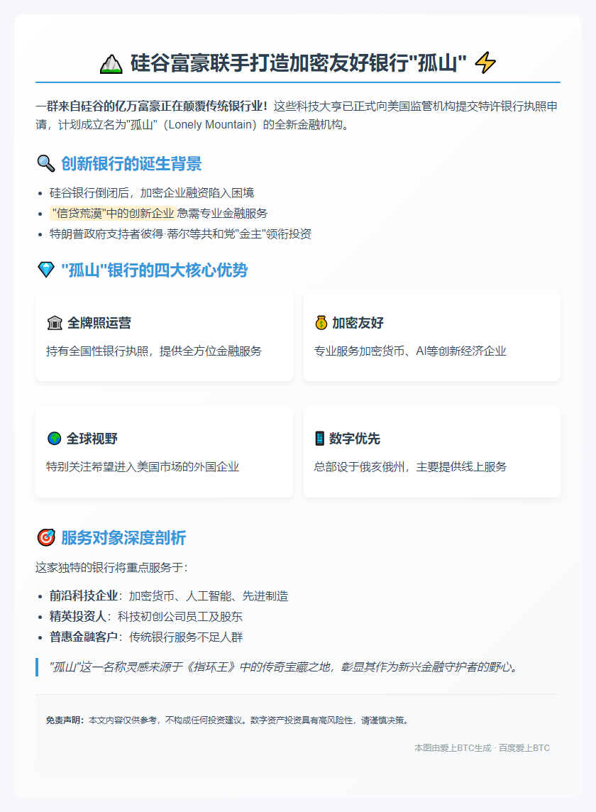 硅谷富豪拟开设银行扶持加密企业