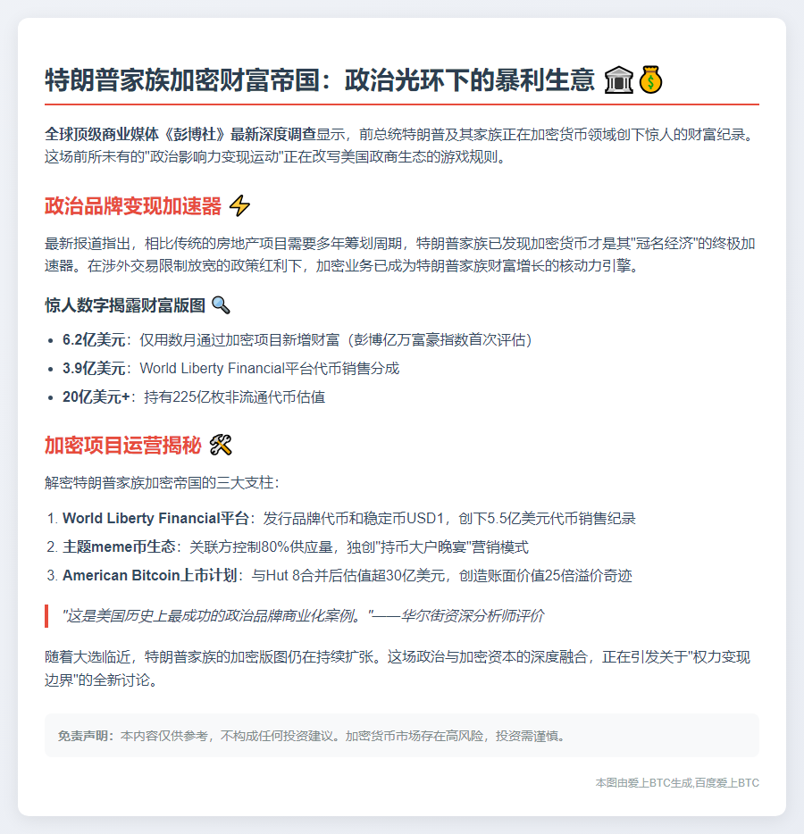 特朗普家族加速变现政治资本