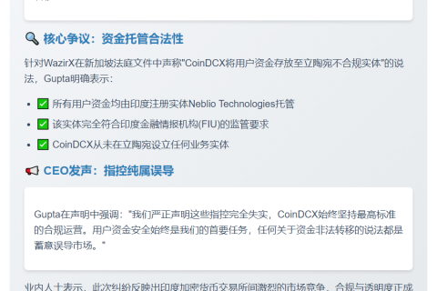 印度交易所CoinDCX否认资金外转