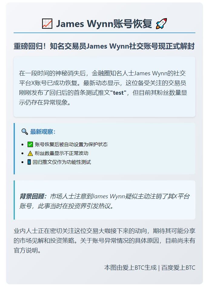 James Wynn账号恢复