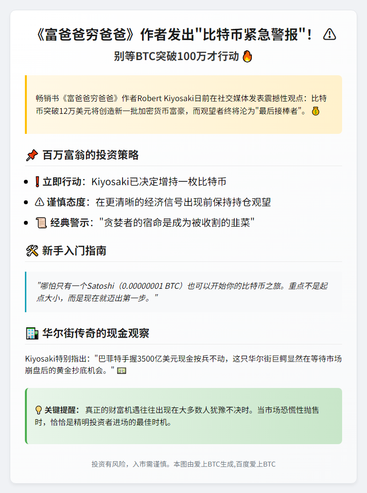 "富爸爸"作者：别等BTC百万才买