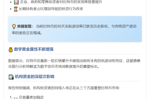 比特币采用率升，波动性将降