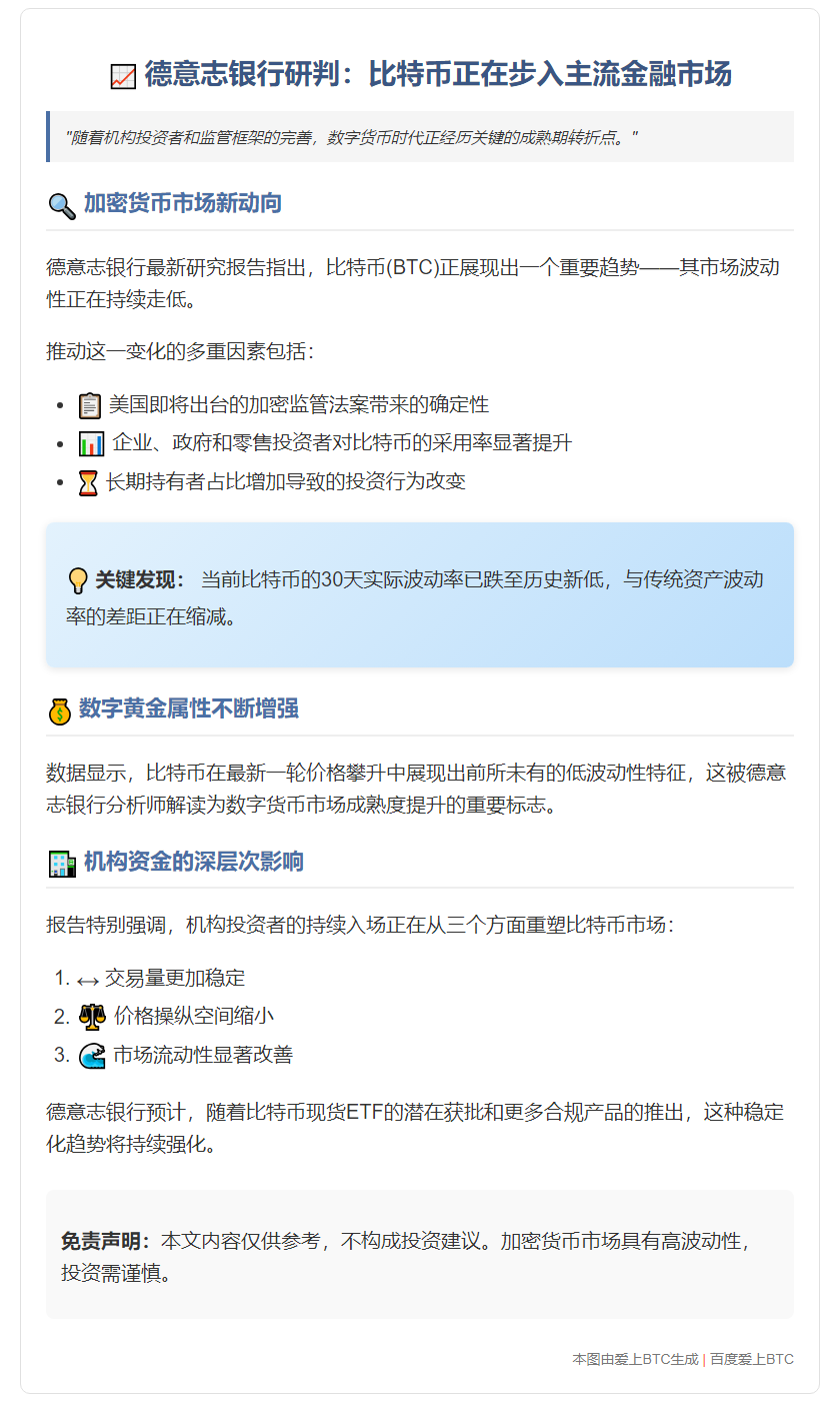 比特币采用率升，波动性将降
