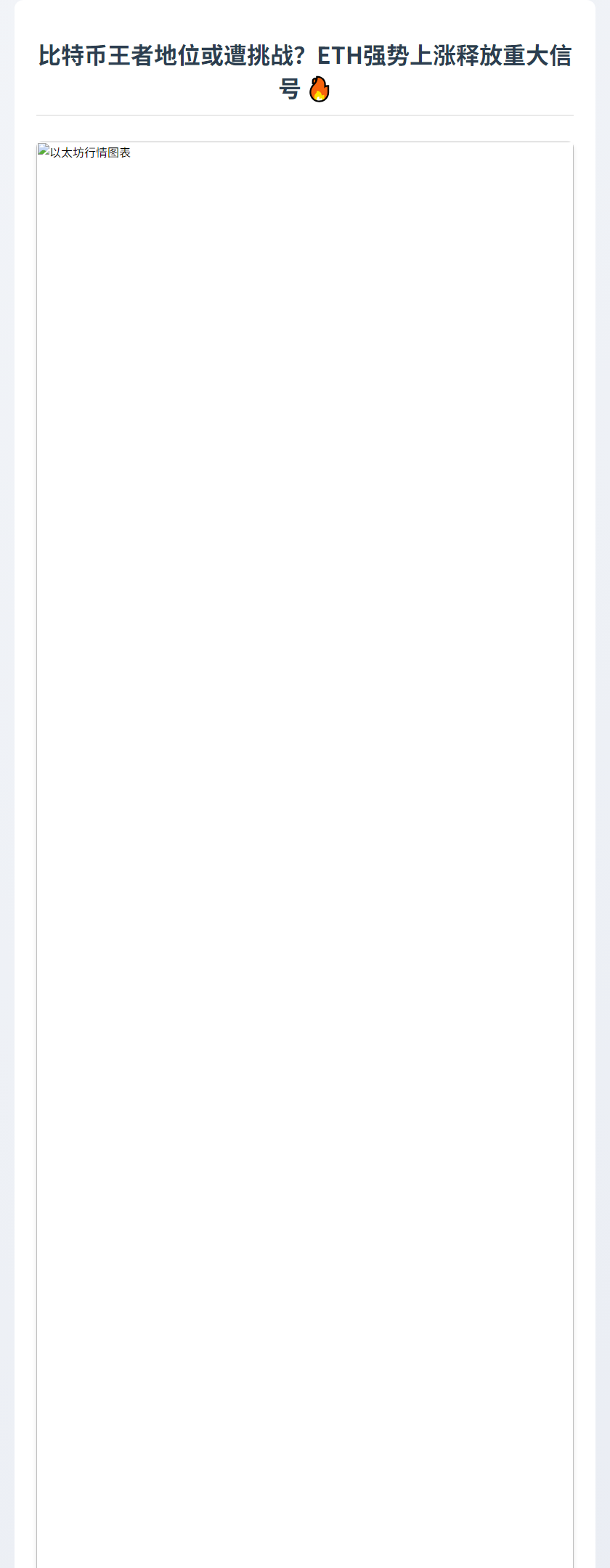 ETH走强或引BTC占比见顶 资金转向以太坊和山寨币