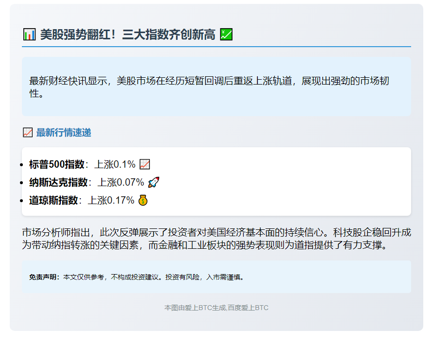 美股反转收涨