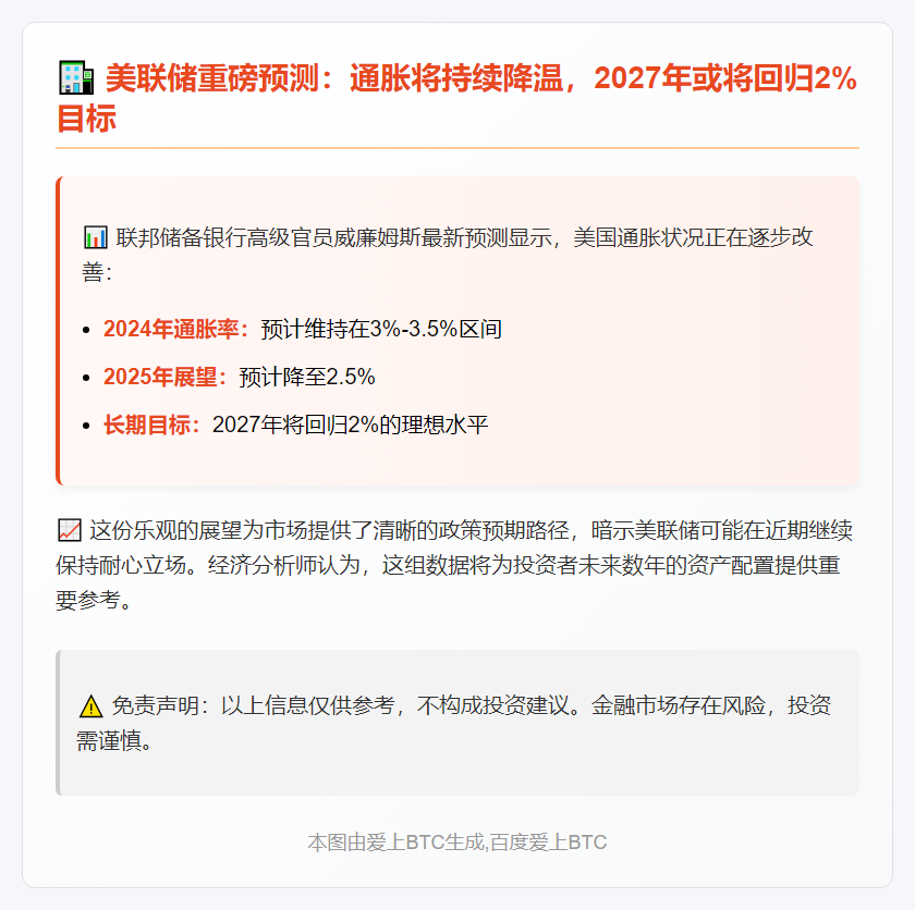 "美联储：今年通胀率料持稳3%-3.5%"
