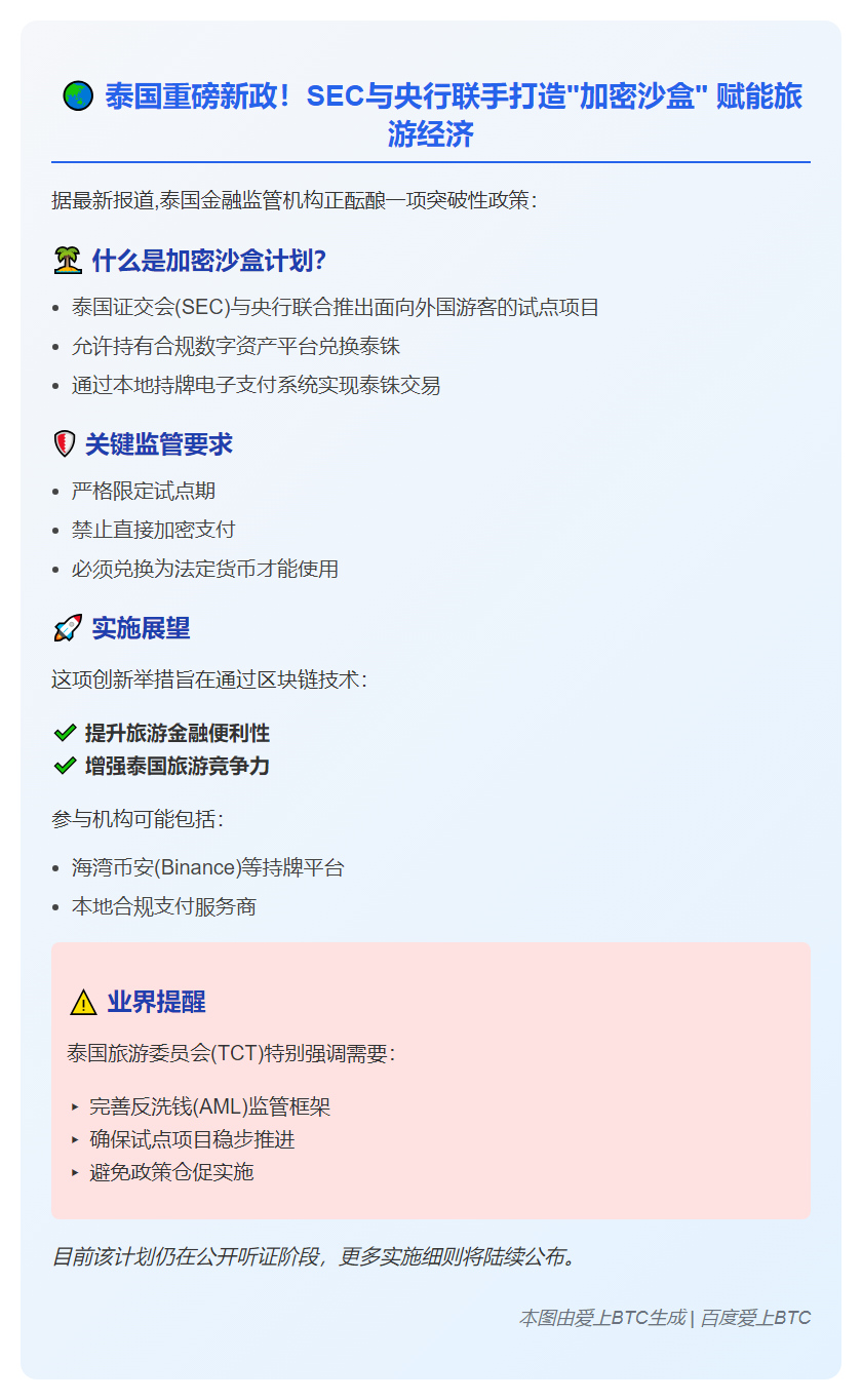 泰 SEC 与央行拟推加密沙盒